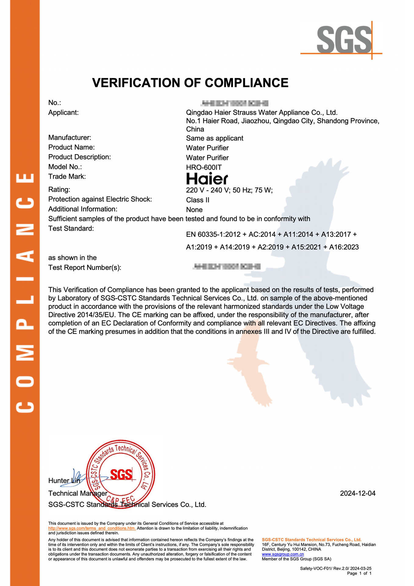 Certificazioni_Haier